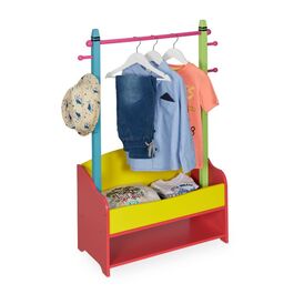 Relaxdays Kinder Kleiderständer mit Ablagen