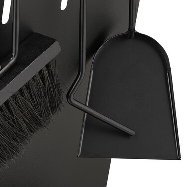 Relaxdays 4-teiliges Kaminbesteck in Schwarz