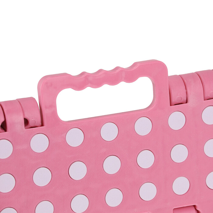 Relaxdays Klapphocker faltbar M Pink