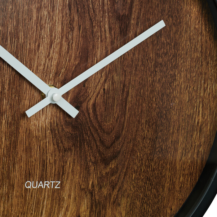 Relaxdays Moderne Wanduhr in Holzoptik