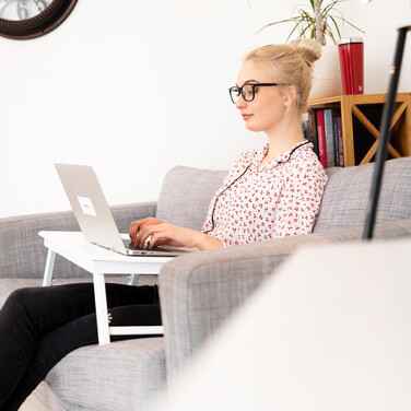 Relaxdays Bambus Laptoptisch weiß