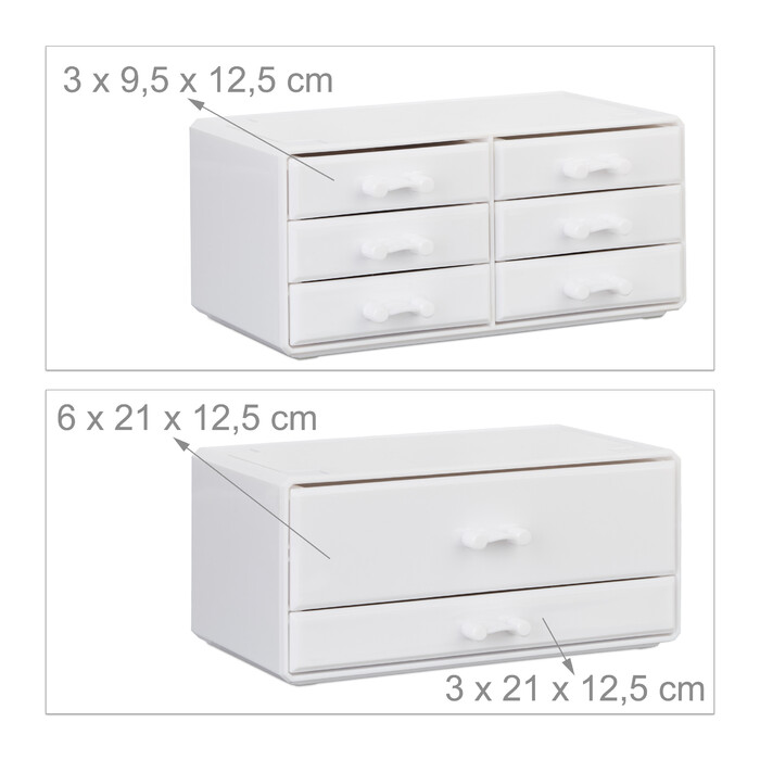 Relaxdays Make Up Organizer mit 8 Schubladen