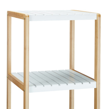 Relaxdays Regal Bambus mit 4 Ablagen