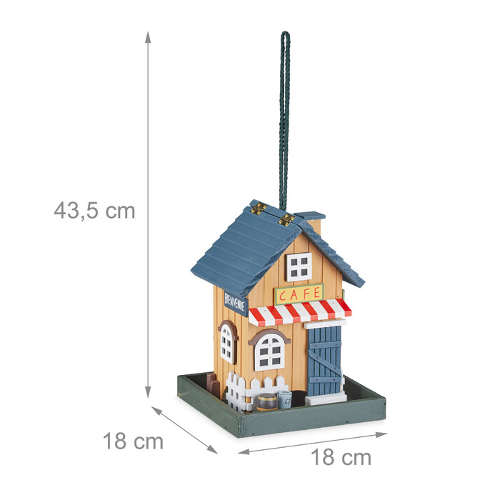 Relaxdays Vogelfutterhaus zum Aufhängen