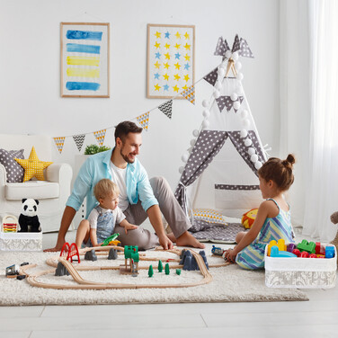 Relaxdays Aufbewahrungskorb 3er Set aus Bambus