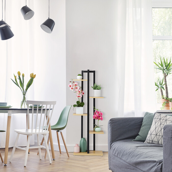 Relaxdays Pflanzenregal mit 5 Ablagen