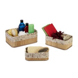 Relaxdays Aufbewahrungskorb 3er Set