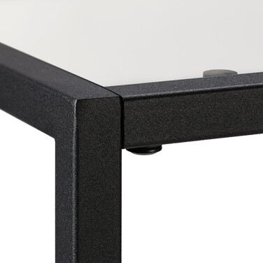 Relaxdays Konsolentisch mit Glasplatte
