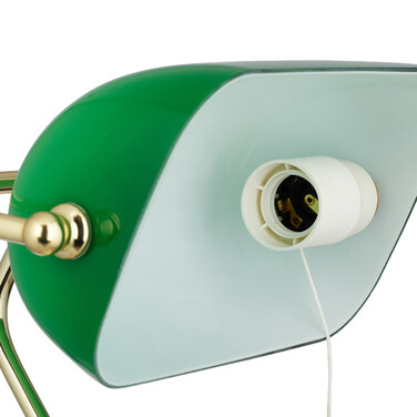 Relaxdays Bankerlampe mit Zugschalter