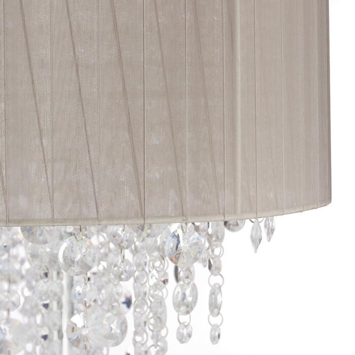 Relaxdays Hängelampe Organza Kristall