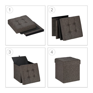 Relaxdays Sitzhocker mit Stauraum