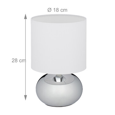 Relaxdays Nachttischlampe Touch