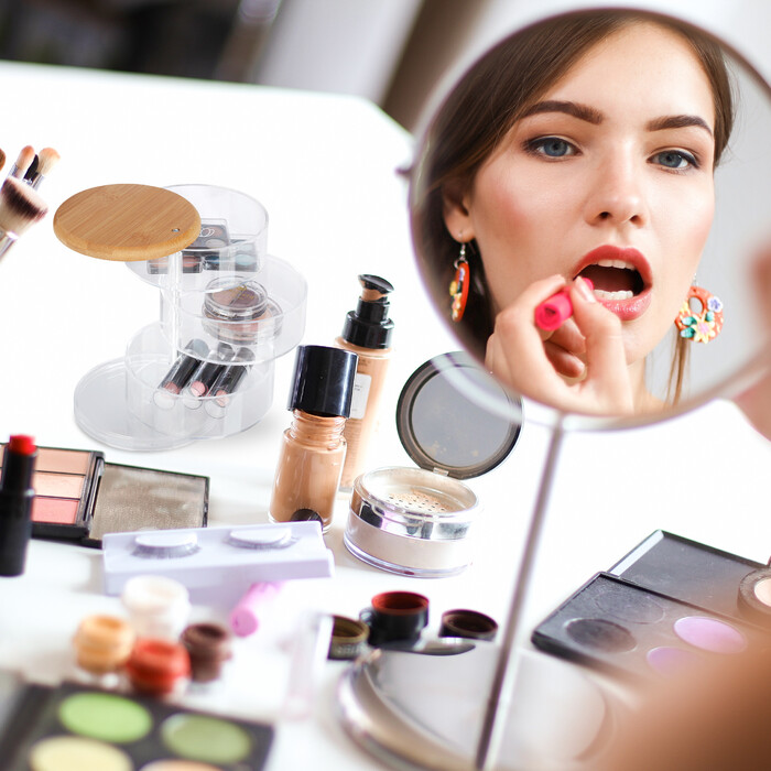 Relaxdays Make Up Organizer mit 3 Fächern
