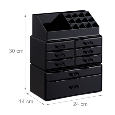 Relaxdays Make Up Organizer mit 8 Schubladen