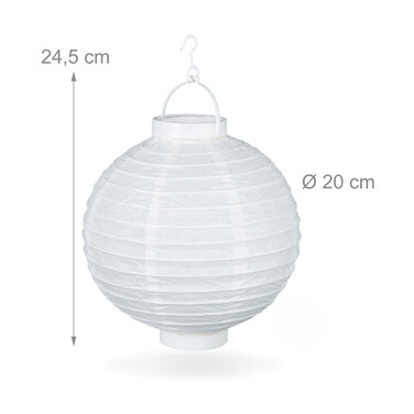 Relaxdays LED Lampions weiß 10 Stück