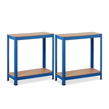 Relaxdays Schwerlastregal 150 cm blau