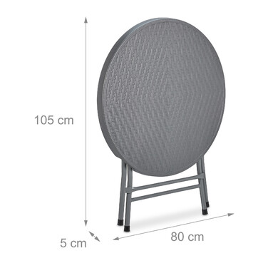 Relaxdays Klappbarer Gartentisch in Rattanoptik