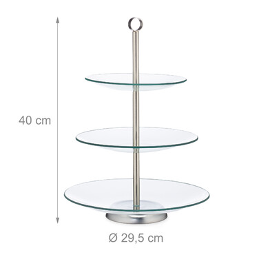 Relaxdays Runde Etagere 3-stufig