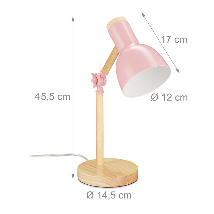 Relaxdays Schreibtischlampe Holz verstellbar
