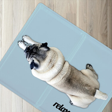Relaxdays Kühlmatte Hund grau