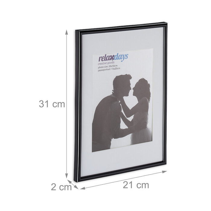 Relaxdays Bilderrahmen 2er Set 20x30 cm