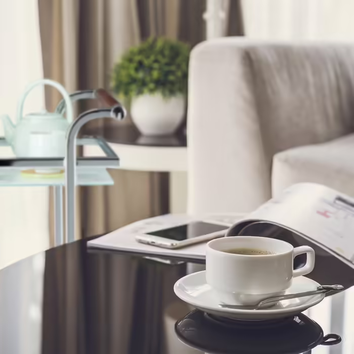 Relaxdays Servierwagen Milchglas