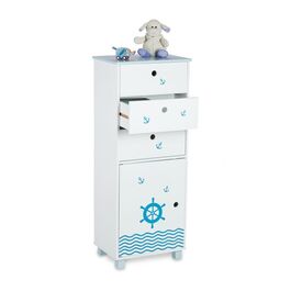 Relaxdays Kommode Kinder 3 Schubladen