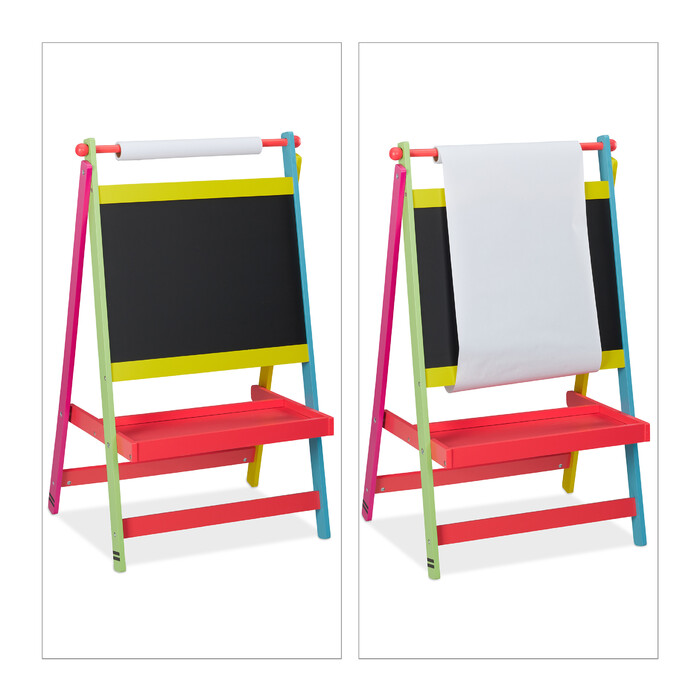 Relaxdays Kindertafel mit Papierrolle