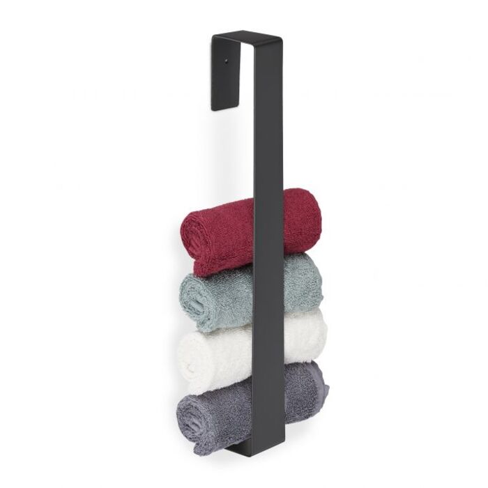Relaxdays Handtuchhalter ohne Bohren schwarz