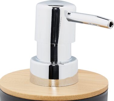 Relaxdays Badezimmer Set, 6-teilig, Badaccessoires Kunststoff, Bambus, komplette Badezimmerausstattung, Badset, (Schwarz)
