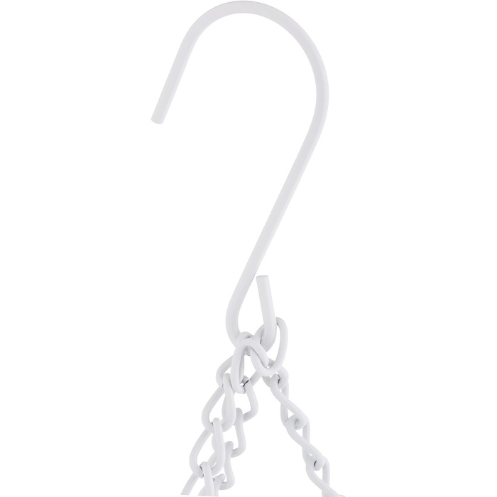 Relaxdays Hänge-Obstkorb, 3 Etagen, Stahl, Ø 28 cm, weiß (60 Zeichen)