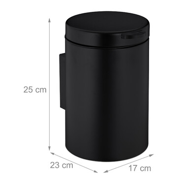 Relaxdays Kosmetikeimer Wandmontage 3 Liter