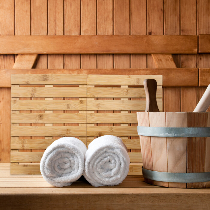 Relaxdays Bambus Badematte