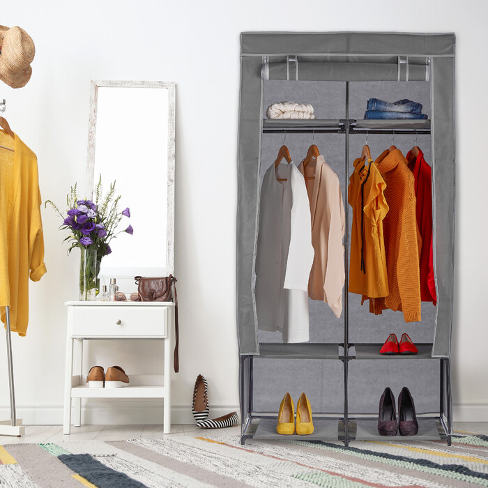 Relaxdays Stoffschrank mit 6 Fächern