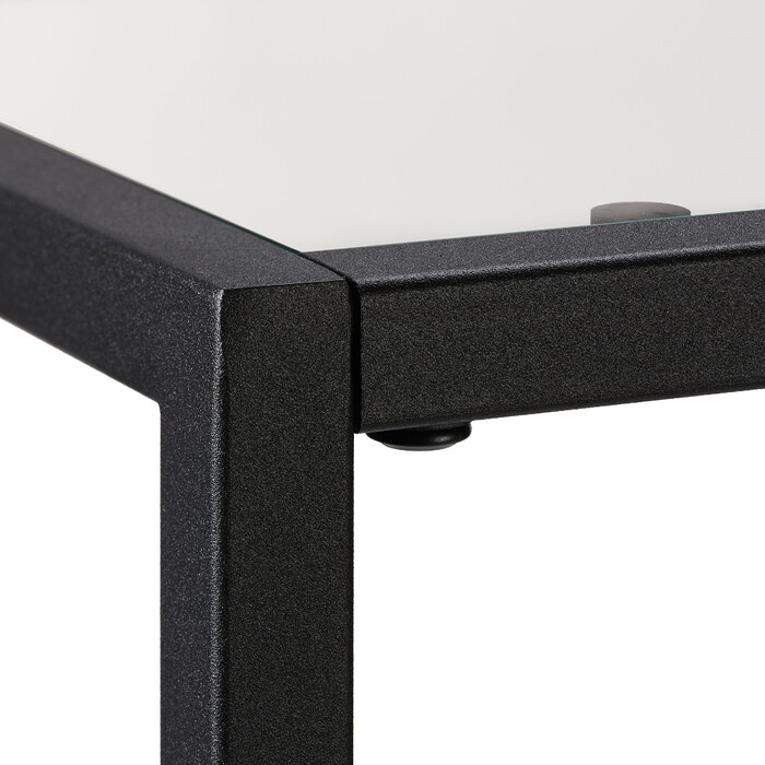 Relaxdays Konsolentisch mit Glasplatte