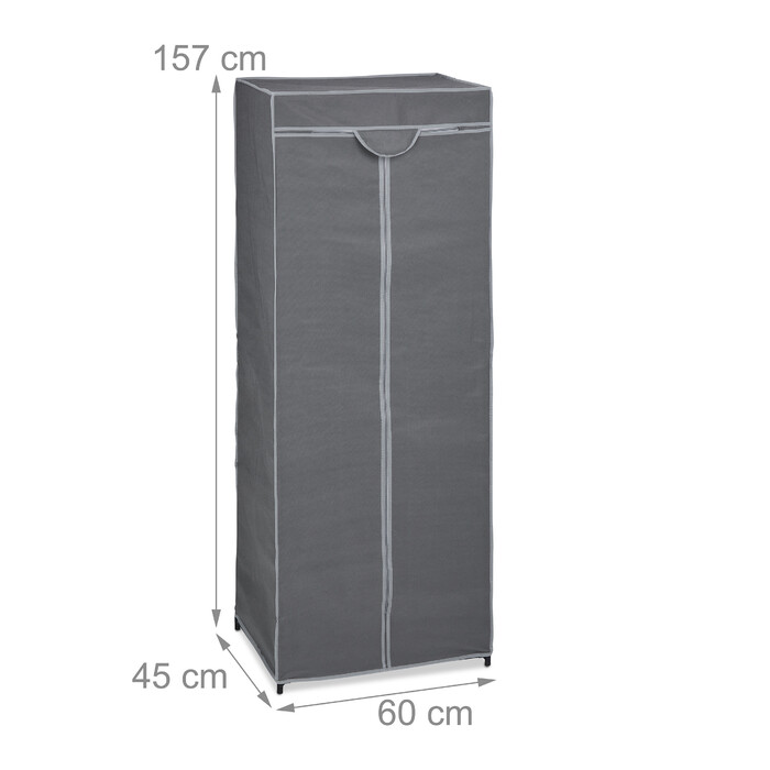 Relaxdays Stoffschrank mit Kleiderstange