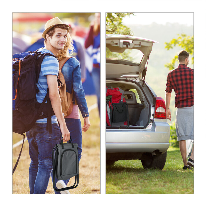 Relaxdays Campinghocker mit Kühltasche