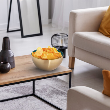 Relaxdays Edelstahl Salatschüssel Ø 25 cm