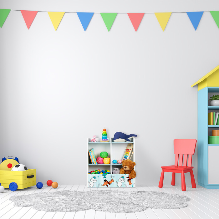 Relaxdays Kinderregal mit Hundemotiv