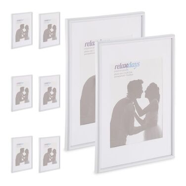 Relaxdays Bilderrahmen A4 8er Set