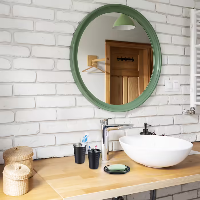 Relaxdays 4-tlg. Badezimmer Set Edelstahl