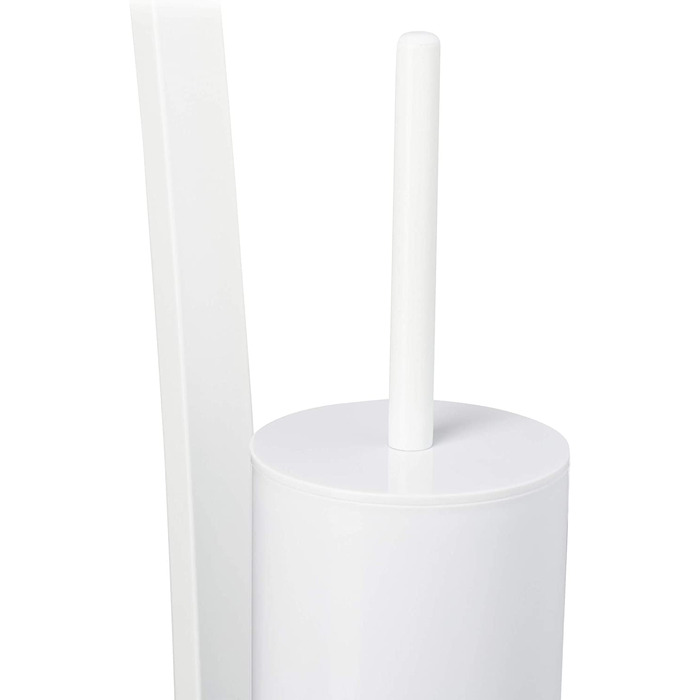 Relaxdays weiß, Garnitur, Toilettenpapierhalter, Bürste, WC-Bürstenhalter, hygienisch, HxBxT: 78x29x20 cm, White, Standard