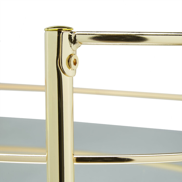 Relaxdays Ovaler Servierwagen in Gold