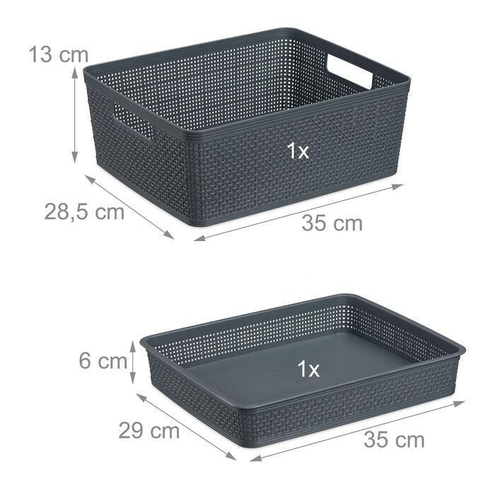 Relaxdays Schubladen Organizer im 10-tlg. Set
