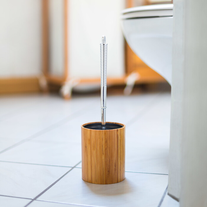 Relaxdays WC-Bürstenhalter Bambus