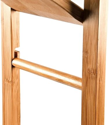 Relaxdays WC Garnitur aus Bambus, HBT: 82 x 36 x 21 cm, Standgarnitur mit Toilettenbürste und Klorollenhalter, Toilettenpapierhalter, natur Single