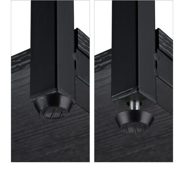 Relaxdays Pflanzenregal, 6 Ablagen, 150x78x24 cm, Stahl & MDF, innen, Schwarz