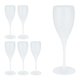 Relaxdays Sektgläser Kunststoff 6er Set