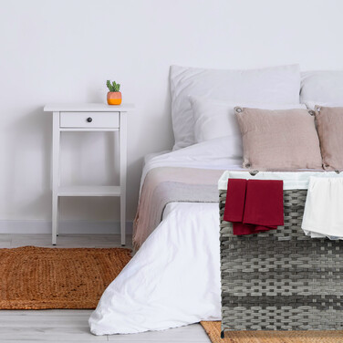 Relaxdays Wäschekorb Rattan-Optik 110 L
