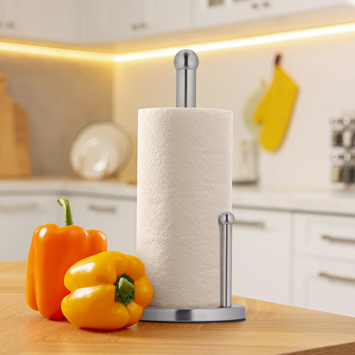 Relaxdays Küchenrollenhalter aus Edelstahl
